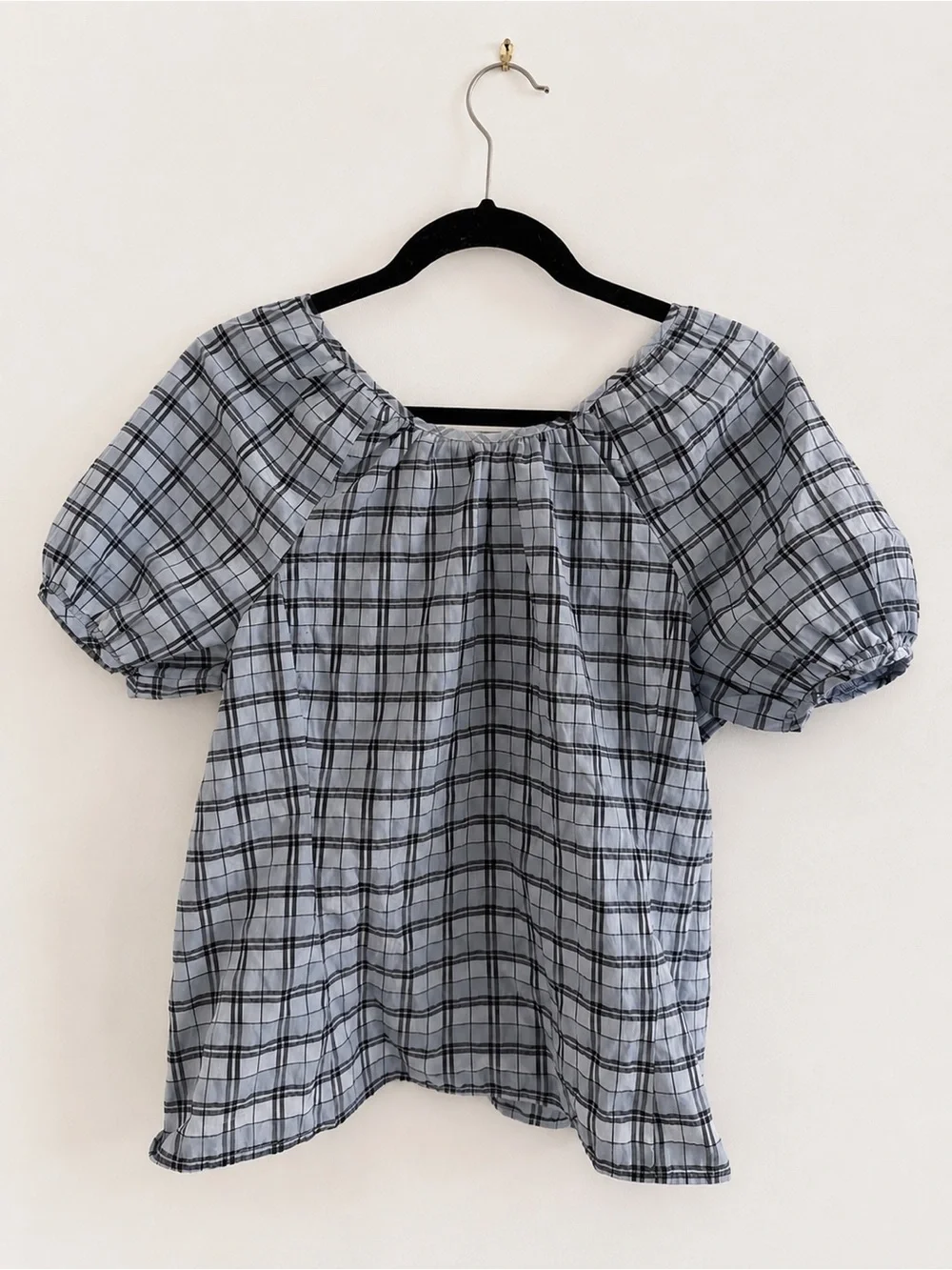 J.Crew Lot of 2 Plaid Puff Sleeve Peasant Blouses Women’s
